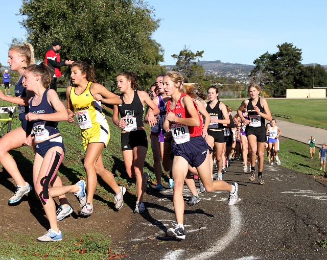 NCS XC D3 Girls-022.JPG - 2009 North Coast Section Cross Country Championships, Hayward High School, Hayward, California